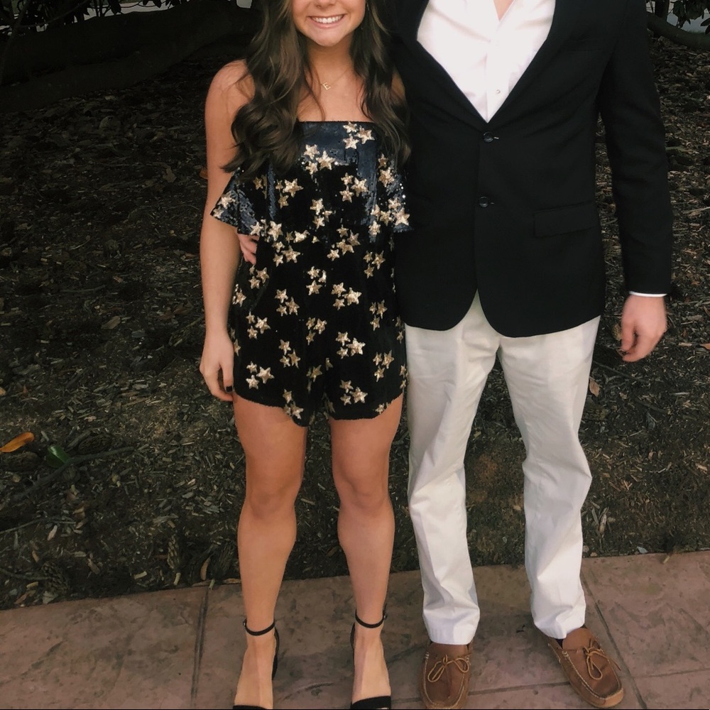 These Three Boutique sequin star romper